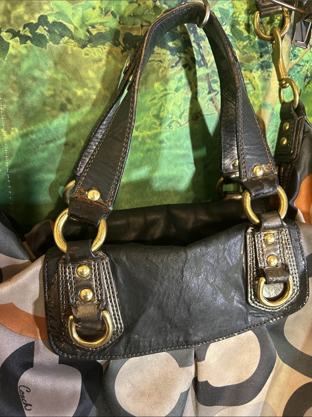 Coach Madison Graphic Multi Color Op Art Shoulder Bag:USED!VIEW ALL PICS B/4 Buy - Picture 8 of 13